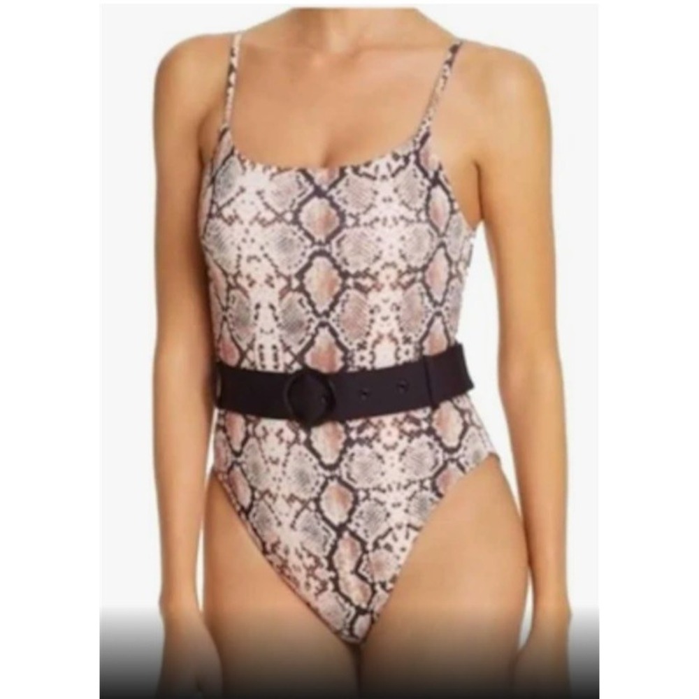 NWTD Aqua Swim S Snake Print One Piece Swimsuit 122416 - Picture 1 of 3